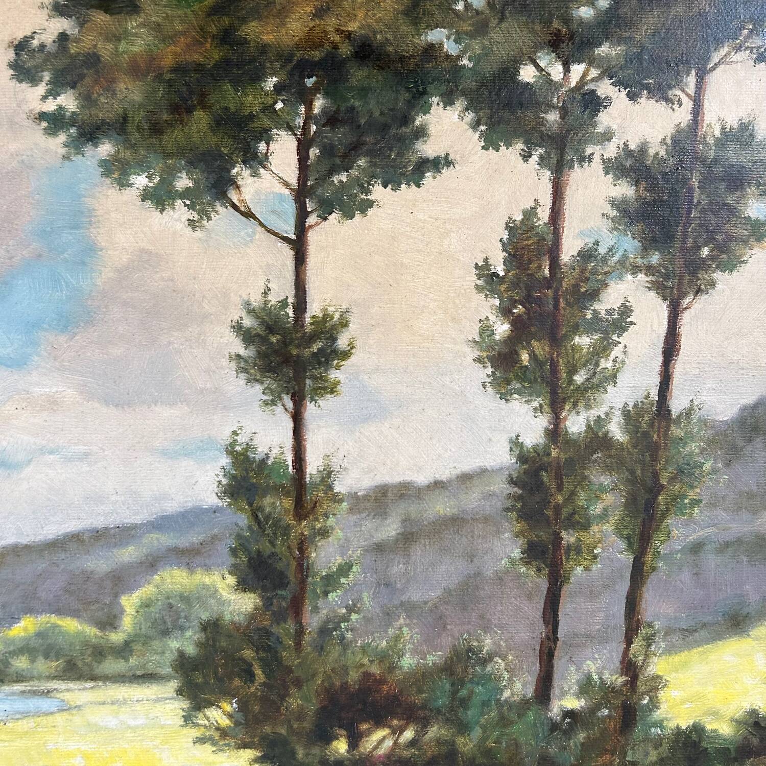 Large old signed painting