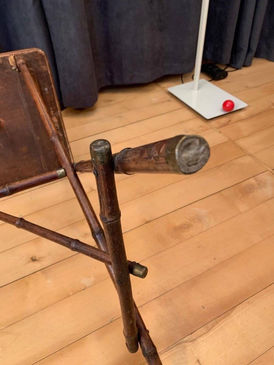 English bamboo side table, 1920s