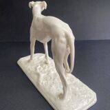 Nymphenburg porcelain greyhound sculpture signed PJ MENE