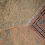 Handmade Cream Vintage Turkish Wool Konya Rug- 78x246cm