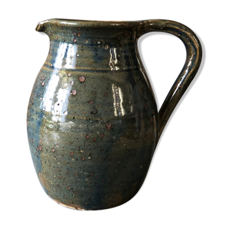 Ceramic pitcher enamelled chamaré in blue