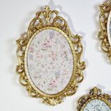 Set of 2 gilded metal frames italy