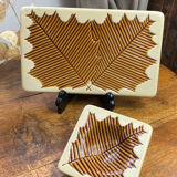 Verceram ceramic tray and butter dish