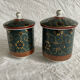 Set of 2 vintage Japanese tea cups Kutani Ware Yozan
