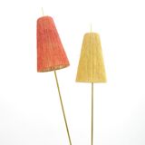 Floor lamp with brass base, 1950s