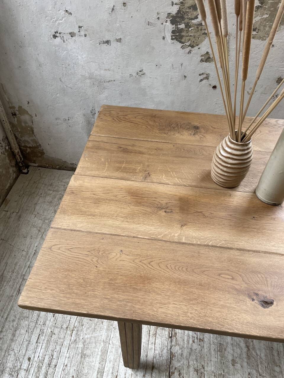 1950s oak butcher's farm table