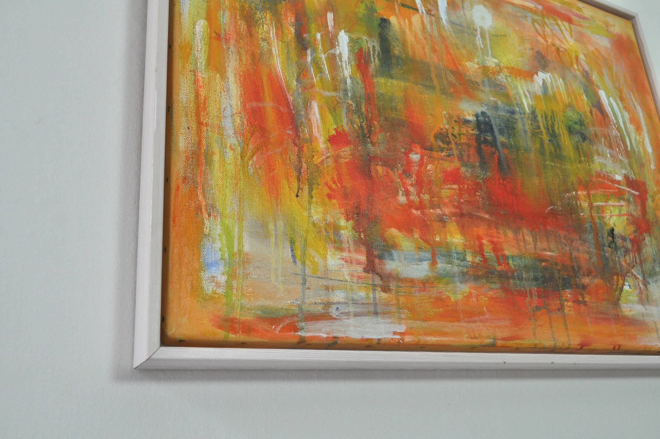 Contemporary painting "A City - II", oil on canvas by Mette Birckner, 2005