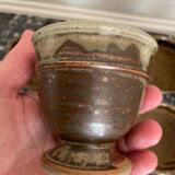 Tasses à café en grès pyrite La Borne
