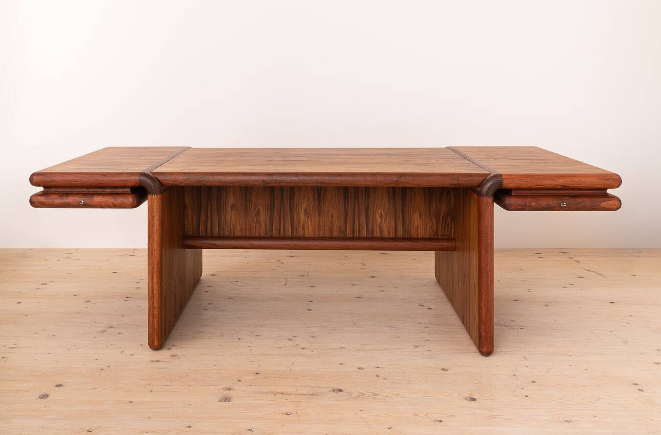 Supreme Executive Desk by Dyrlund, Danish Modern, attr. to Jensen & Valeur