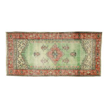 Anatolian handmade vintage rug 207 cm x 100 cm