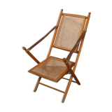 Fauteuil canné pliant début XX