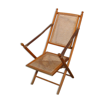 Folding cane armchair early XX