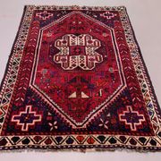 Vintage tribal rug 160x117 cm wool oriental handmade rug red, medium