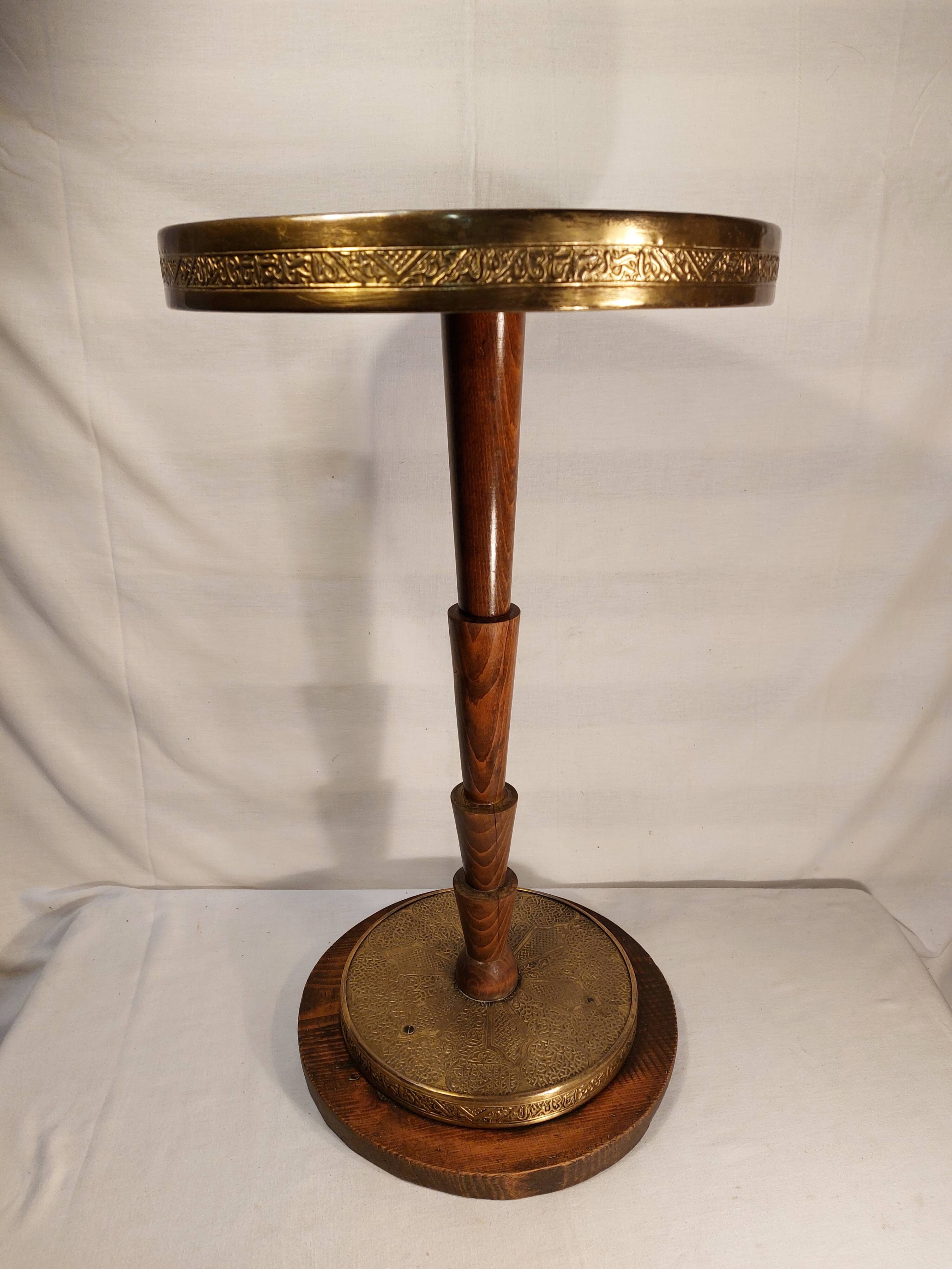 Oriental vintage pedestal table tea table