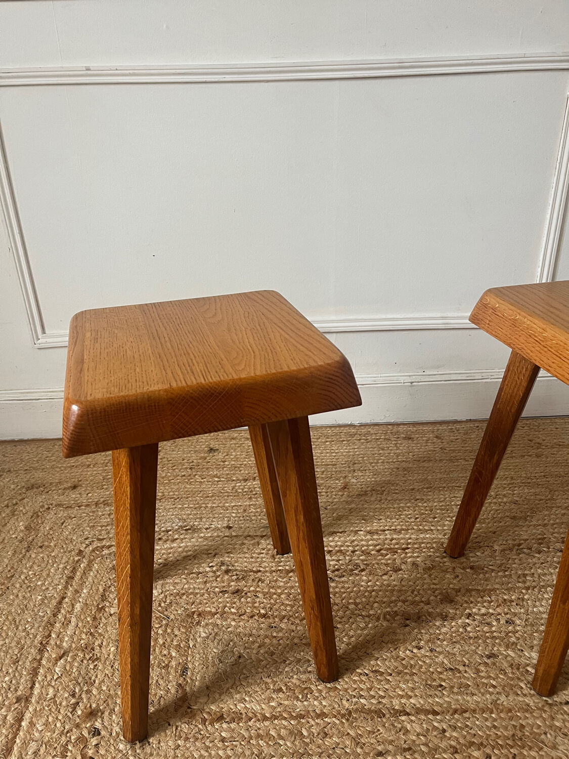 Elm stools by Pierre Chapo