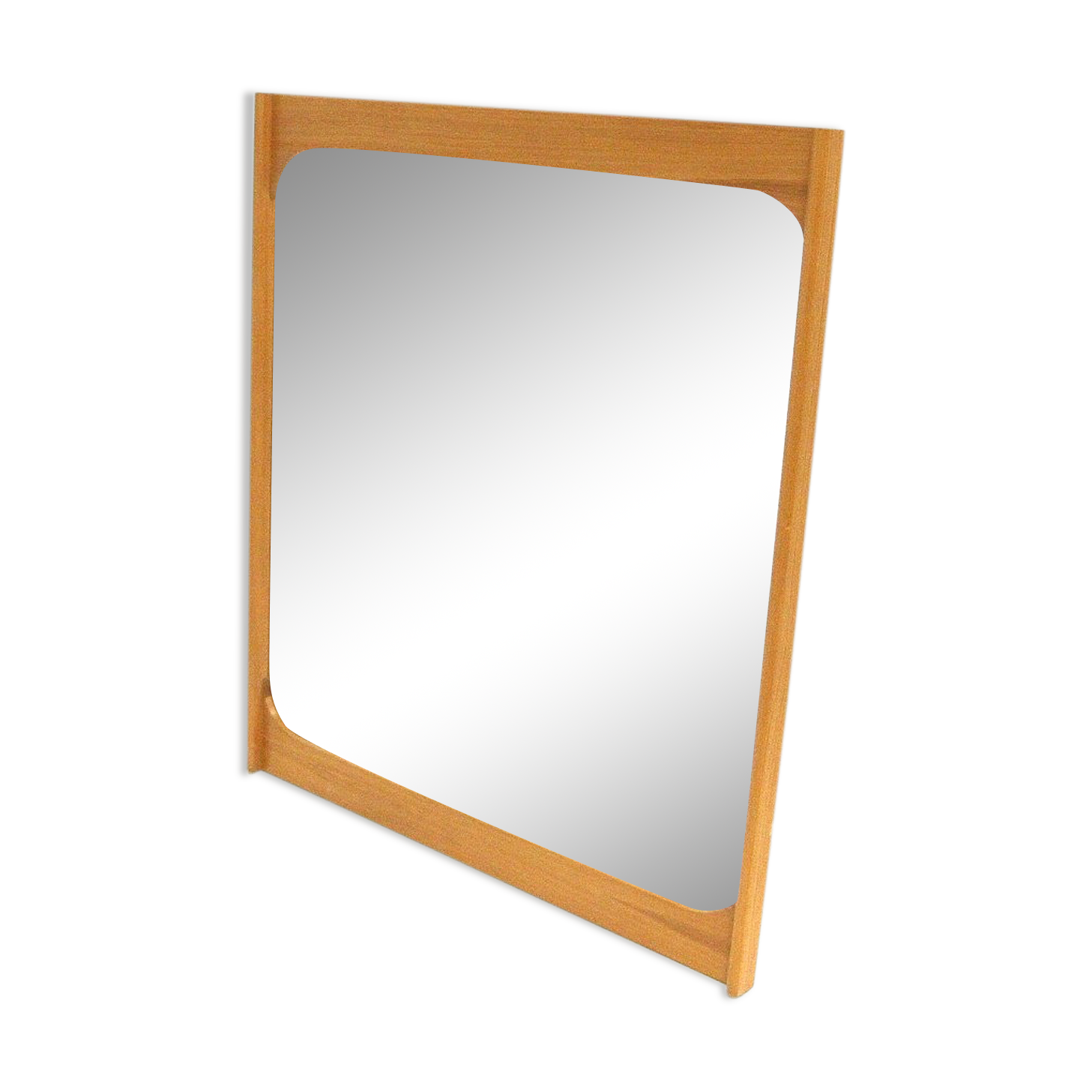 Scandinavian oak mirror, Sweden, 1960, 101cm x 90cm