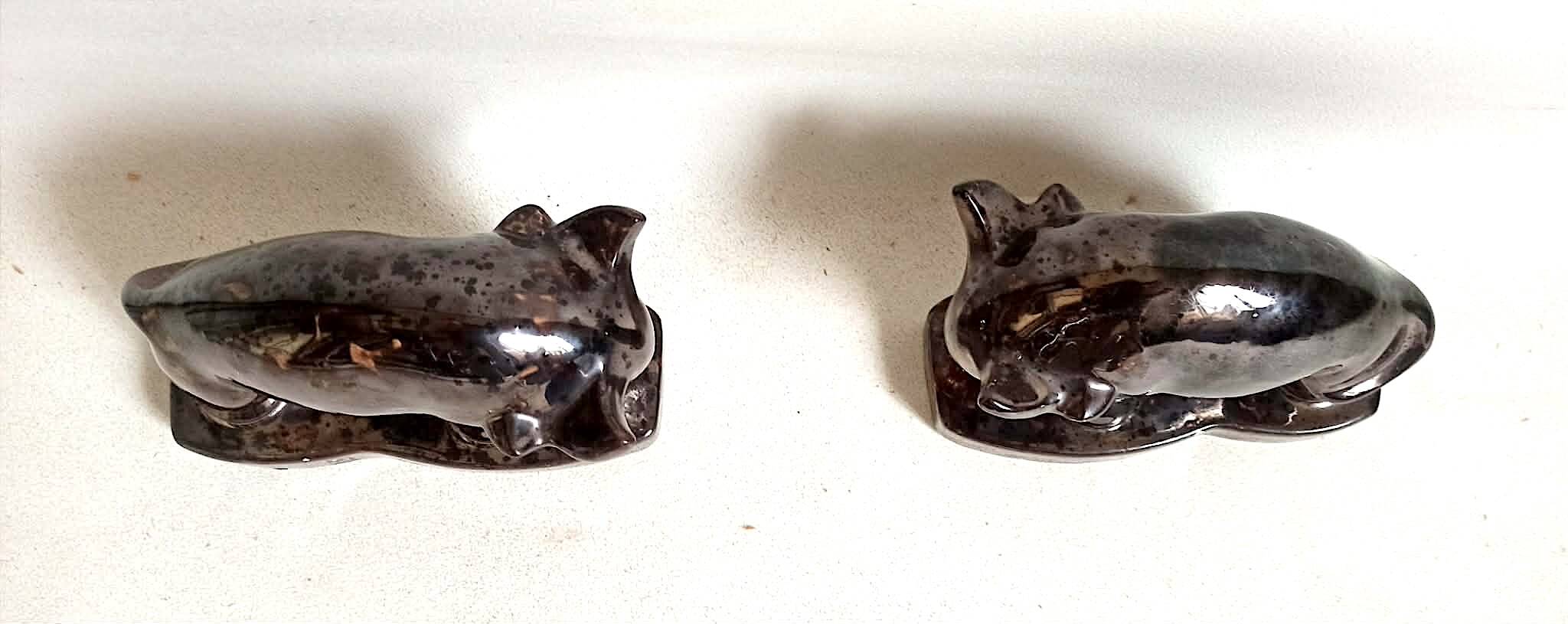 Pair of bookends 1960s Stylised Bull