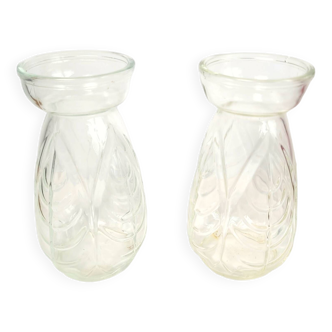 Pair of vintage hyacinth vases