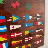 Wooden plaque international flag code
