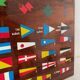 Wooden plaque international flag code