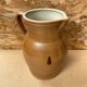 Ancien pichet 5 litres grès marron beige intérieur blanc vintage