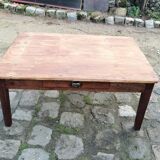 Wooden farmhouse table