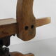Oak office chair with spring mechanism and armrests