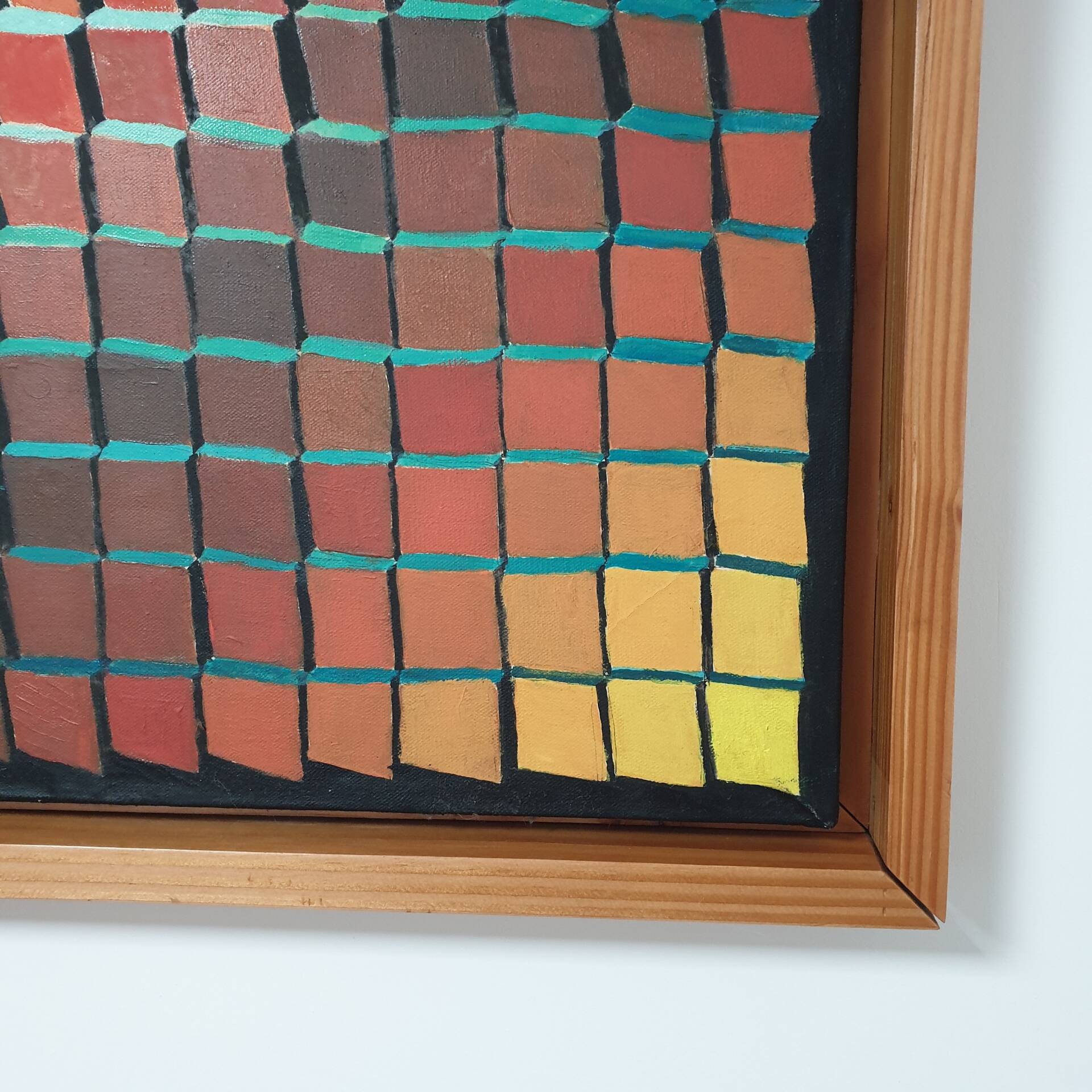 Tableau/Optical art/oil on canvas/78x78x2cm