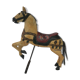 Wooden horse with period ironwork support