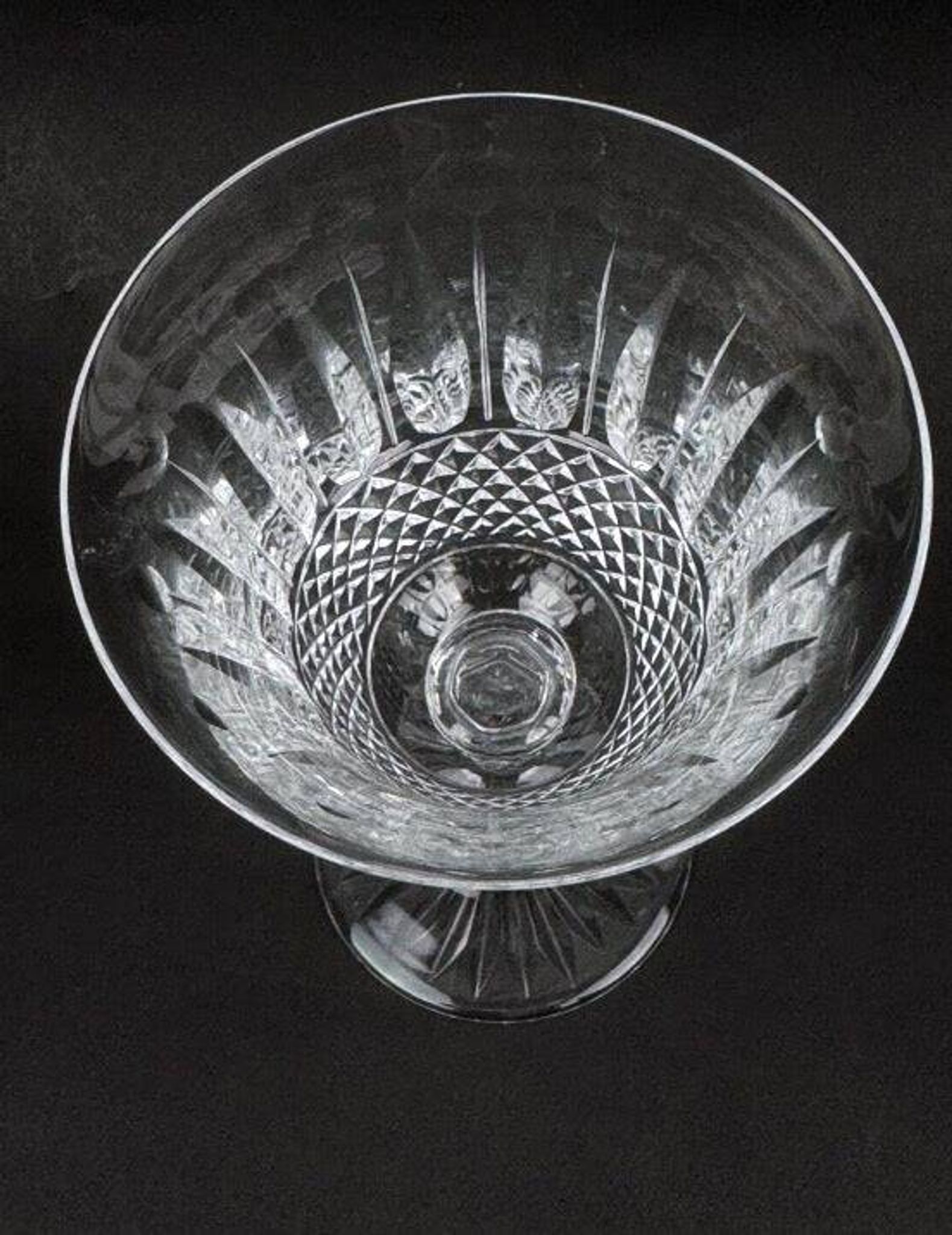 Six Saint-Louis Tommy cut crystal water glasses, height 18.3 cm.