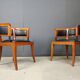 Set of 2 Cherry wood armchairs by Leon Krier Model Sella Media by Giorgetti