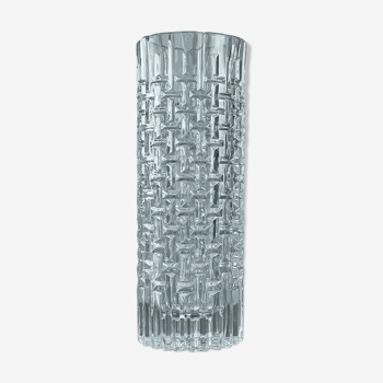 Vase à stries géométrique