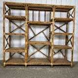 Bamboo and rattan shelf
