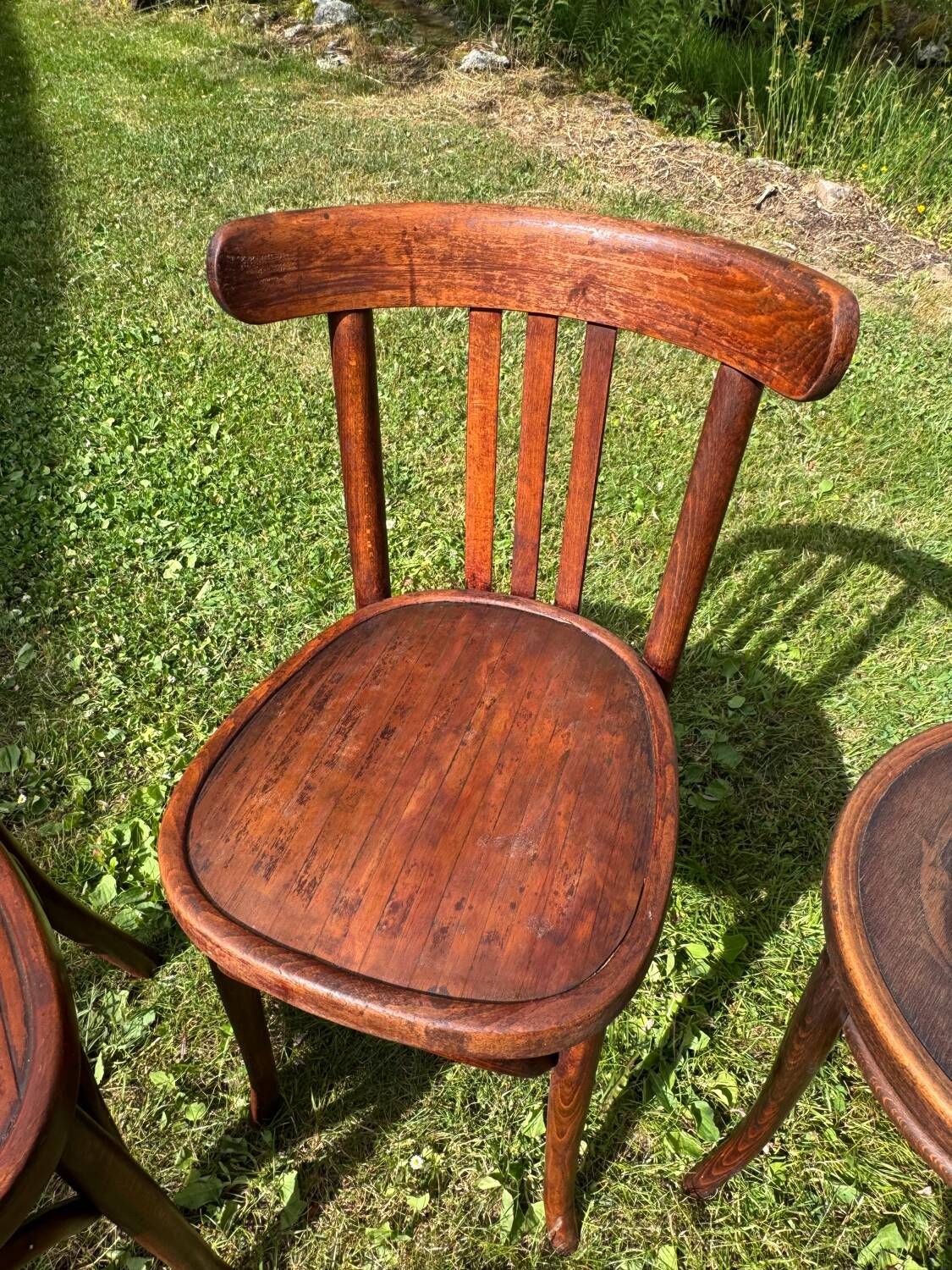 Set of 6 Thonet and Fishel bistro chairs, early 20th century