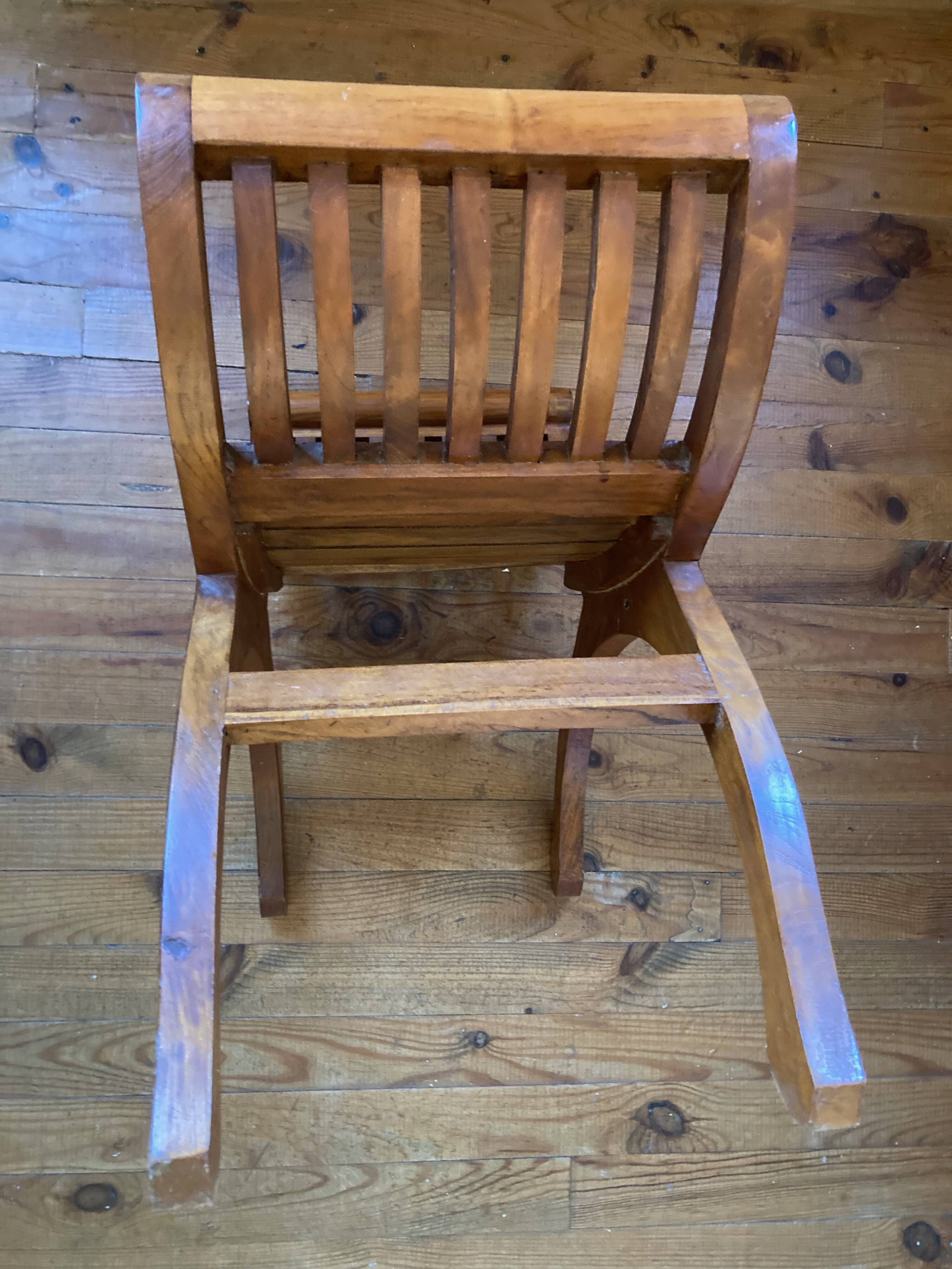 Curule or Dagobert teak seat