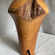 Lampe bois brutaliste vintage 1970-80 forme libre