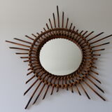 Star rattan mirror 660mm