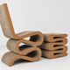 Chaise Wiggle Easy Edges avec tabouret par Frank Gehry pour Vitra