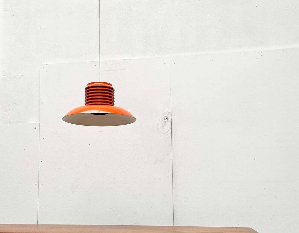 Mid-Century Modern German Space Age Orange Pendant Lamp, 1960s