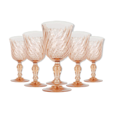 Set de 6 verres a vin rose
