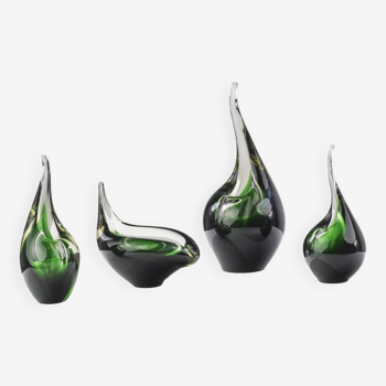Série de quatre vases orchidées, Per Lütken (1916-1998)