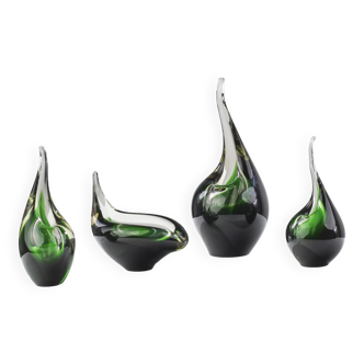 Série de quatre vases orchidées, Per Lütken (1916-1998)