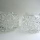 Pair of wall appliques brass fish glass