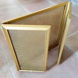 Gold metal fire screen