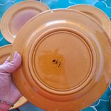 8 vintage mustard yellow ceramic plates