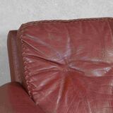 Brown Leather Sofa By Madsen & Schubell, Denmark 1970s