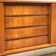 Danish teak sideboard with two sliding doors and 4 central drawers