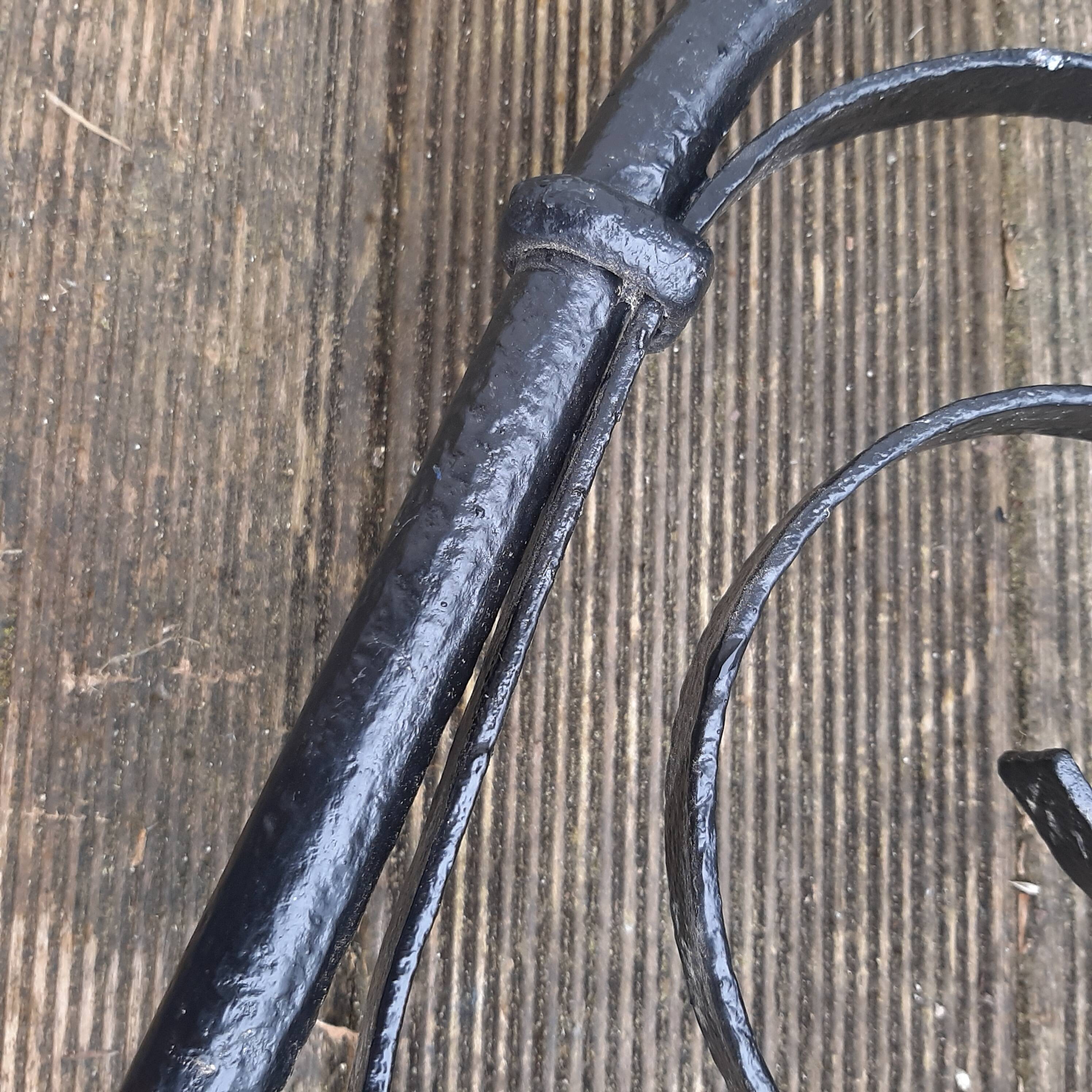 large wrought iron gallows lamp