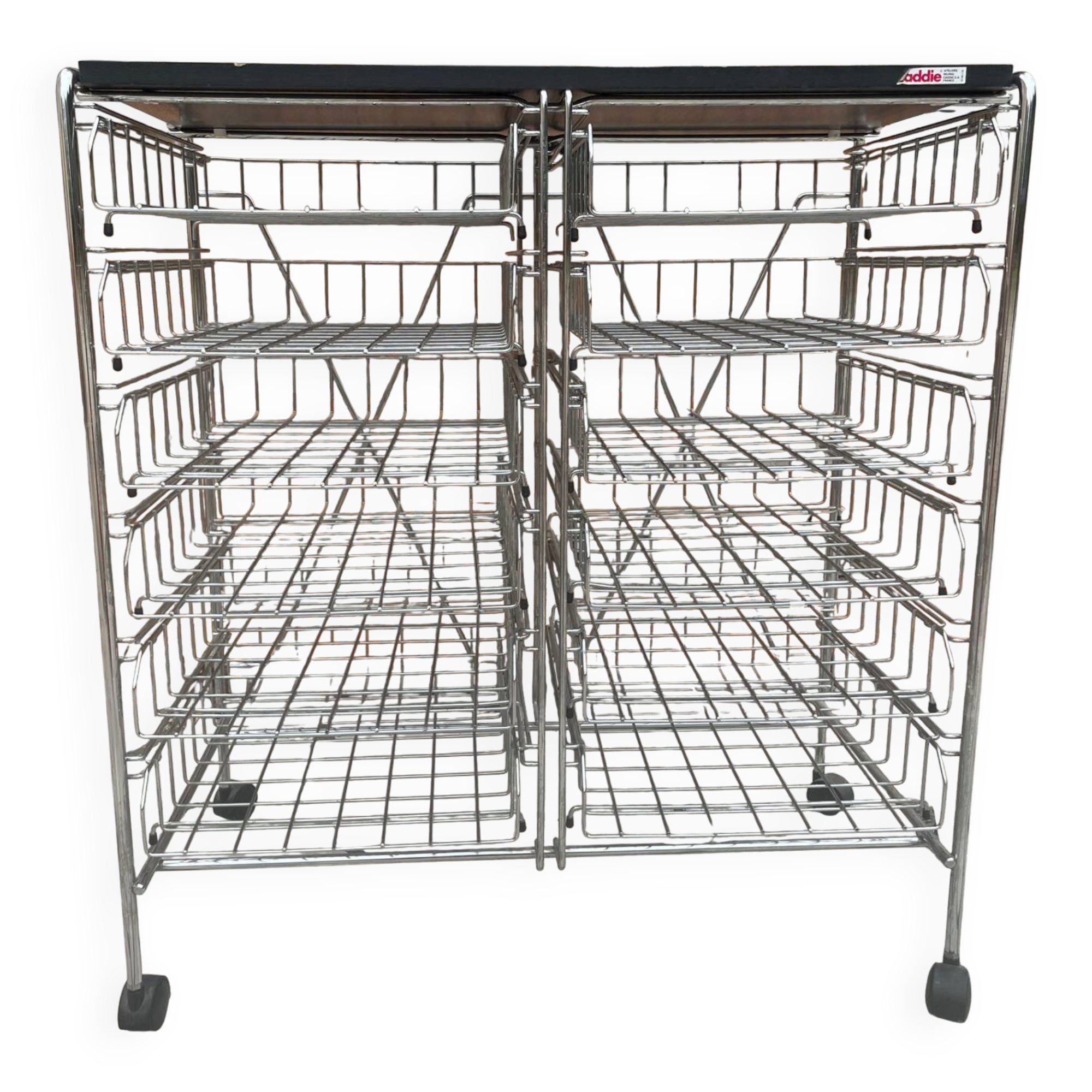 Vintage rolling cart dessert trolley