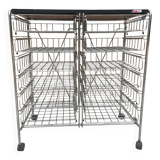 Vintage rolling cart dessert trolley